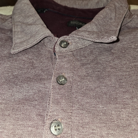 BUFFALO DAVID BITTON Mens XL Polo Shirt Coral Short Sleeved All Cotton - Picture 4 of 7